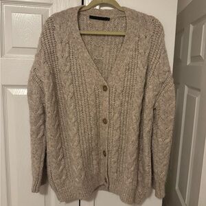 Jenni Kayne Cable Cocoon Cardigan in Oatmeal